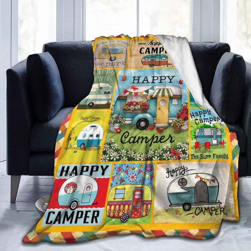 Photo 1 of Partrest Throw Blanket Happy Campercozy Microfiber Blankets