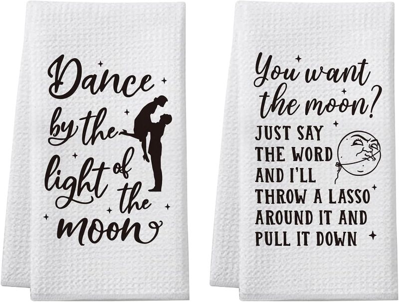 Photo 1 of It's A Wonderful Life Merchandise Gifts, 2 Pack Funny Christmas Kitchen Towels, Wonderful Life Holiday Collection Decorations, Christmas Home Kitchen Bathroom Decor, Novelty Xmas Gift for Women Men
