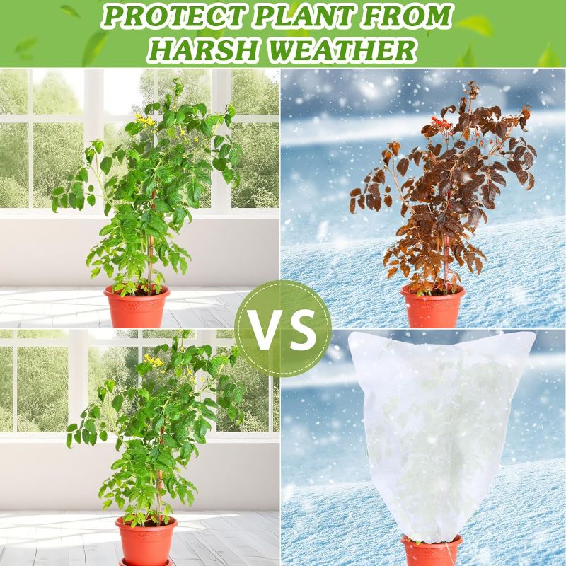 Photo 1 of  Plant Covers Freeze Protection Winter Drawstring Plant Covers