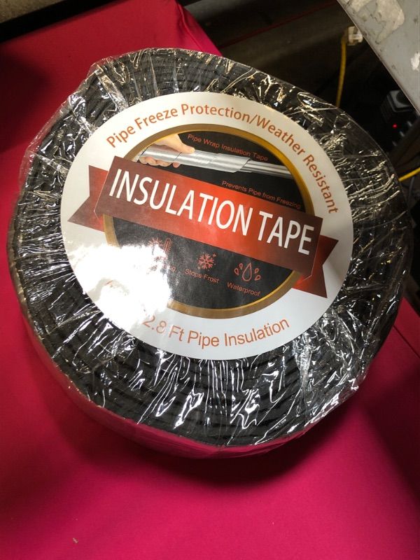 Photo 2 of 32.8ft Pipe Insulation Wrap Tape, 4 InchX32.8 Ft Pipe Insulation Wrap, Water Pipe Insulation Wrap for Winter Freeze Protection Insulation Tape Weather Resistant for Reduce Heat Loss