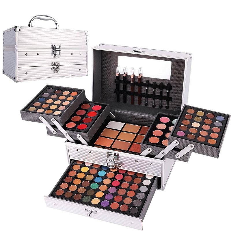Photo 1 of All In One Makeup Kit,Professional Makeup Case Set for Teen Girls, Multicolor Eyeshadow Palette makeup could be expired 