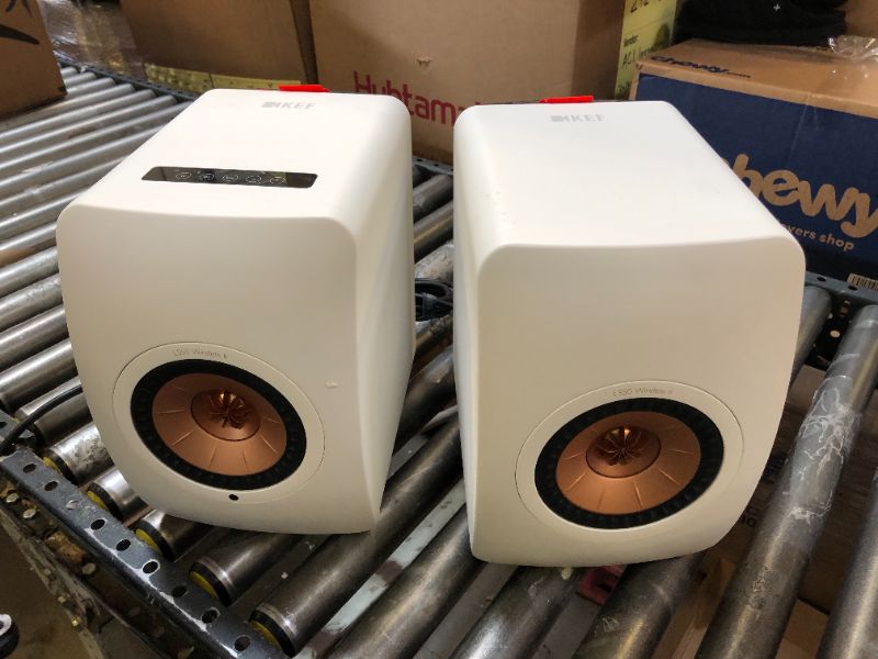 Photo 2 of KEF - LS50 WIRELESS II Bookshelf Speakers Pair - White
