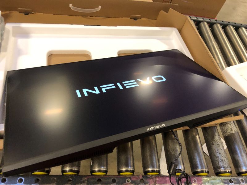 Photo 2 of INFIEVO Gaming Monitor 27 Inch QHD 1440P Computer Monitor 165Hz VA 1ms Built-in Speakers, FreeSync, Ultra-Thin PC Monitor, VESA Compatible, Tilt Adjustable, Liftable Stand, Eye Care, HDMI X2 /DP 27 INCH?LIFTABLE AND PIVOTABLE STAND?