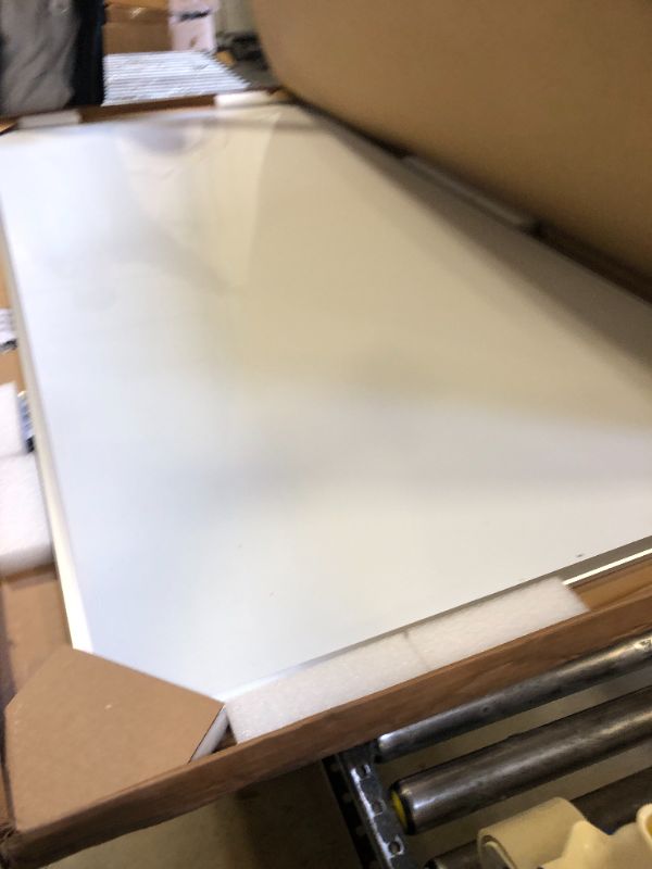 Photo 2 of Quartet Whiteboard, Dry Erase Board, Magnetic, 8' x 4', Nano-Clean Surface Resists Ink Stains, Accessory Tray and 1 Dry Erase Marker, Silver Aluminum Frame (SM538) Silver 8' x 4'