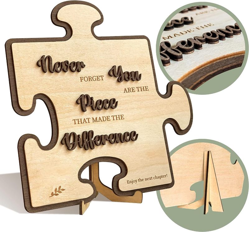 Photo 1 of  Wood Farewell Gifts for Coworkers Men - Going Away Gift for Male Coworker Leaving for New Job, Retirement Gifts for Boss Puzzle, Goodbye Gift for...
