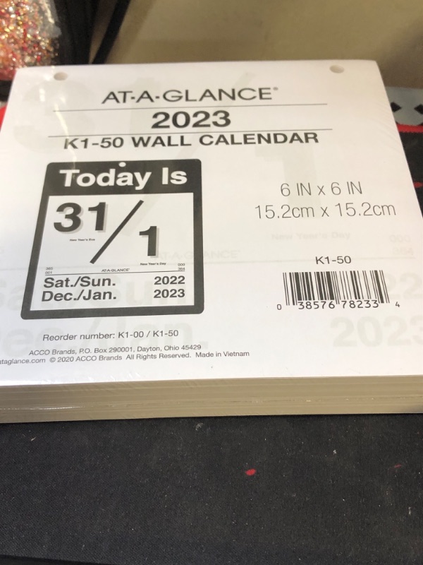 Photo 2 of AT-A-GLANCE 2023 Daily Wall Calendar Refill, Today Is", 6" x 6", Small (K150) 2023 Old Edition Refill only