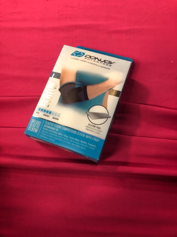 Photo 2 of DonJoy Advantage DA161ES02-TAN-L Deluxe Elastic Elbow for Sprains, Strains, Golfer's and Tennis Elbow, Swelling, Tan, Large 10.5", 12" Large 10.5-12"