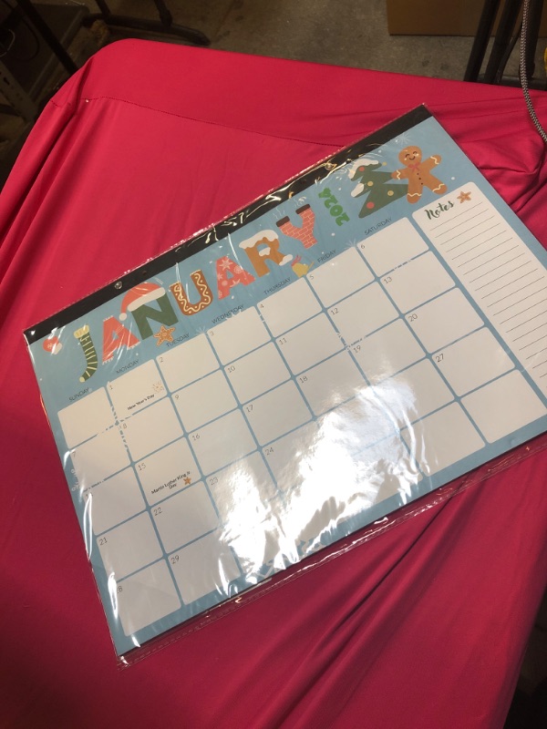 Photo 2 of SUNEE 2024-2025 Desk Pad Calendar 17x12, 18 Months, Jan 2024 - June 2025, Academic Desk Blotter Calendar, School Year Large Calendar for Teacher Cute Jan. 2024 - June. 2025 2 pack 