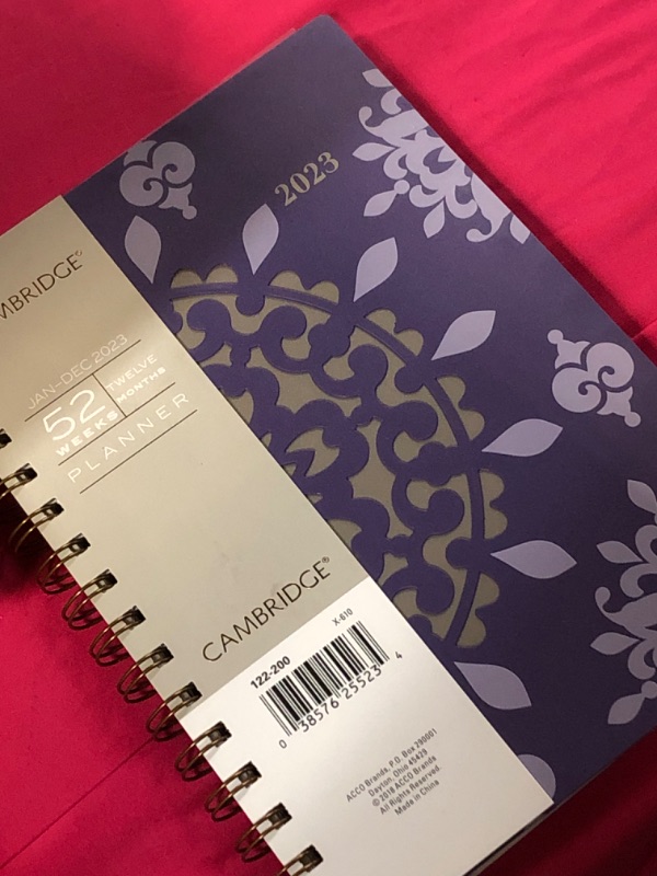 Photo 2 of Cambridge 2023 Weekly & Monthly Planner, 5-1/2" x 8-1/2", Small, Vienna (122-200) 2023 Old Edition