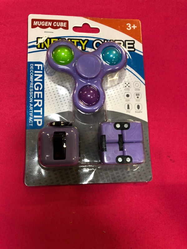 Photo 2 of Fidget Toys Set,Infinity Cube-Fidget Spinners,for Adults and Children with ADHD,ADD,Autism or Anxiety Disorders(Purple)