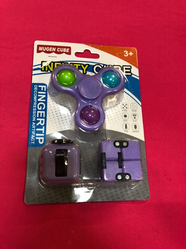 Photo 2 of Fidget Toys Set,Infinity Cube-Fidget Spinners,for Adults and Children with ADHD,ADD,Autism or Anxiety Disorders(Purple)