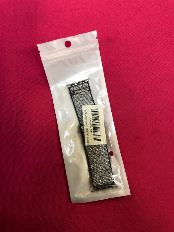 Photo 1 of BLAKC AND SILVER GLITTER APPLE WATCH  BAND 