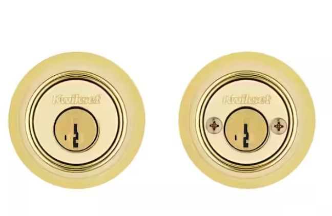Photo 1 of 665 Polished Brass Double Cylinder Deadbolt featuring SmartKey Security and Microban Technology
