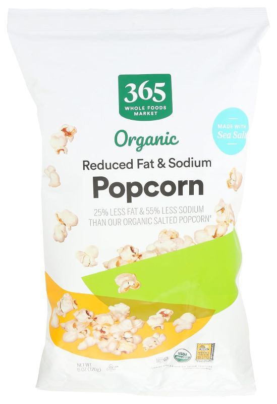 Photo 1 of 365 by Whole Foods Market, Organic Reduced Fat And Sodium Popcorn, 6 Ounce BEST BY 2/19/2024
