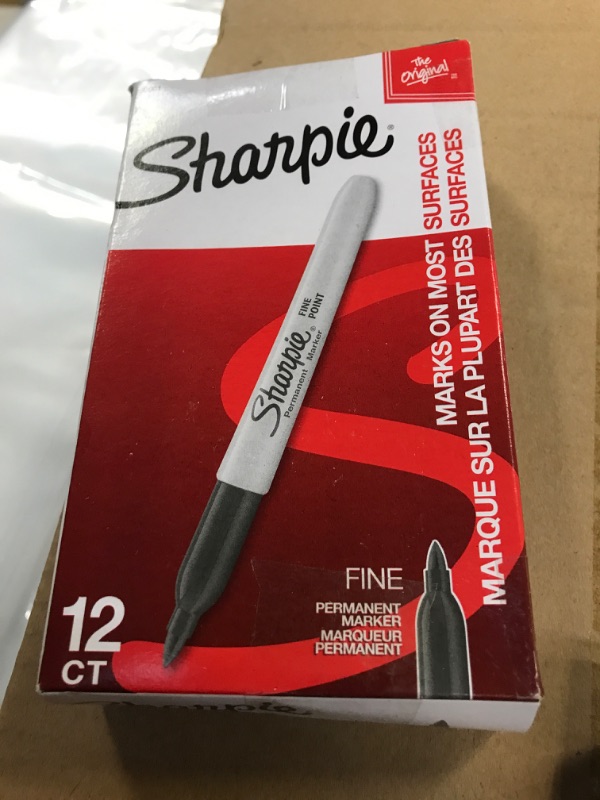 Photo 2 of Sharpie 12-Count Fine Point Permanent Marker in Black