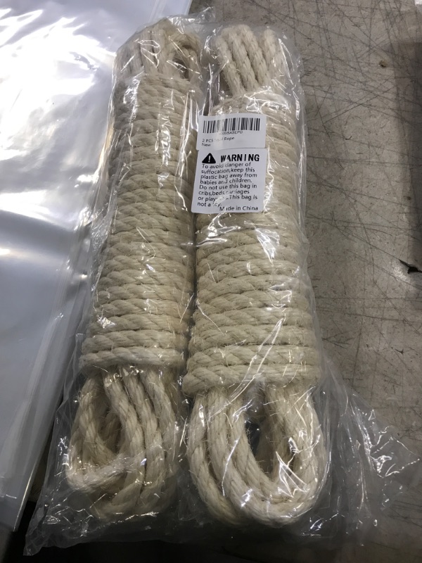 Photo 2 of 2 PCS Natural Sisal Rope for Cat Scratcher Posts Replacement - DIY for Furniture Recovery & Tree Repair - Eco-Friendly & Safe - 2x40ft for 80ft Total Length