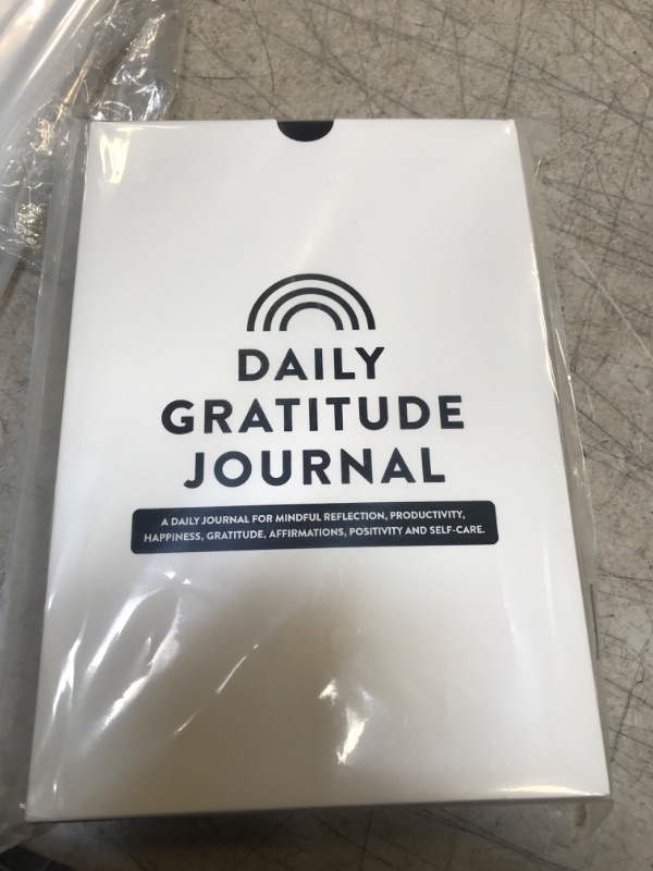 Photo 2 of Daily Gratitude Journal - Mindful Reflection, Productivity, Happiness, Gratitude, Affirmations, Positivity and Self-Care - Start Any Time Undated Daily Guide Planner with Prompts (Black)