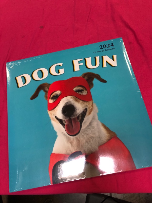 Photo 2 of Dog Fun 2023 Hangable Wall Calendar Monthly - 12" x 24" Open - Cute Costume Dressed Up Playing Puppies Photo Gift - Sturdy Thick Puppy Dogs Photography - Gifting Idea for Secret Santa, Teacher, Adults, Friends, Kids & Coworkers - Large Full Page 16 Months