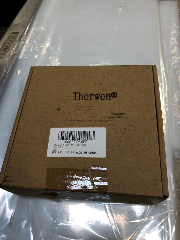 Photo 1 of Therwen 4 Sets NPT Iron Air Hose Fitting 2 Lug Universal Coupling Chicago Fitting for Female and Male End (American Hose End,3/8'') 3/8'' American Hose End