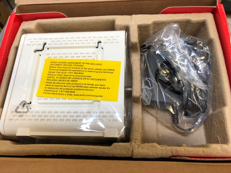 Photo 2 of ARRIS Surfboard | SB8200 DOCSIS 3.1 Modem (1 Gbps Max Internet Speeds) & W130 mAX Plus Mesh AX7800 WiFi 6 AX Router System Bundle (WiFi Coverage 6,000 sq ft) | Mesh with Your Cable Internet DOCSIS 3.1 Modem + AX7800 Mesh System