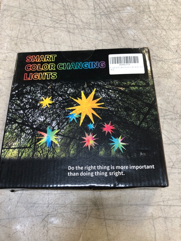 Photo 1 of Smart 13" Moravian Star Tree Topper Lighted - 54 LED 3D Foldable Christmas Star Tree Topper with Lights, App Control Music Sync RGBIC LED Tree Top with Remote Indoor Outdoor Decoration (No Hollow) 13in Tree Topper No Hollow