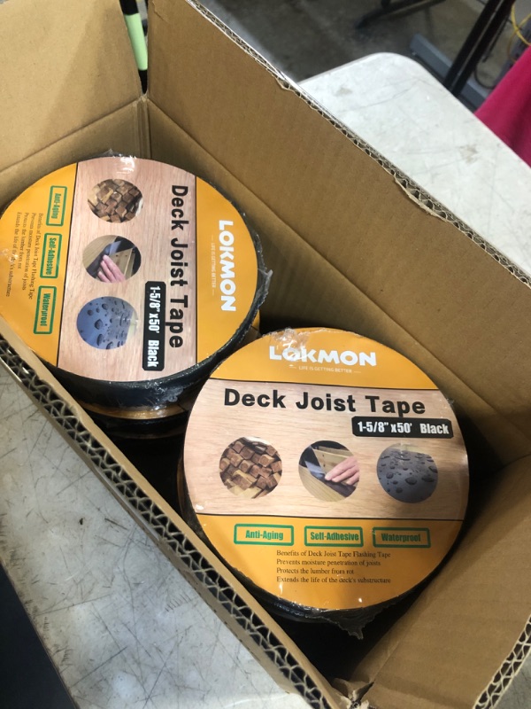 Photo 2 of 6 Pack Joist Tape 2" x 50' Weather-Resistant Butyl Joist Tape for Decking, Self Adhesive Deck Flashing Tape for Wood Decks Beams Roof and More
