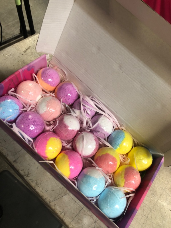 Photo 2 of 18-Pack Bath Bombs with Natural Essential Oils for Relaxation and Skin Rejuvenation - Great for Women, Men, and Kids. Perfect Stocking Stuffers and Christmas Gifts for Him/Her

