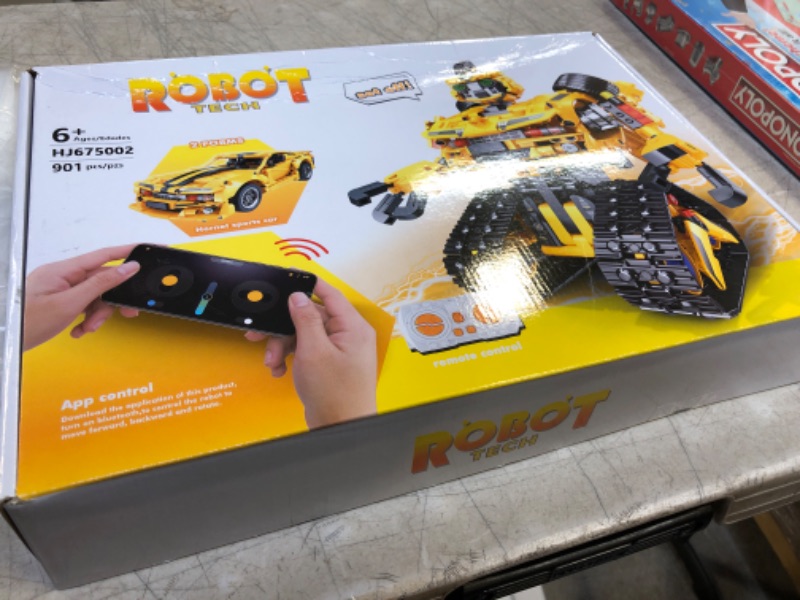 Photo 2 of 2-in-1 Build a Robot Kit,901 Pieces Remote & APP Controlled Robot & Car,Robotic Transformers Toys STEM Projects for Kids Ages 8 9 10 11 12+