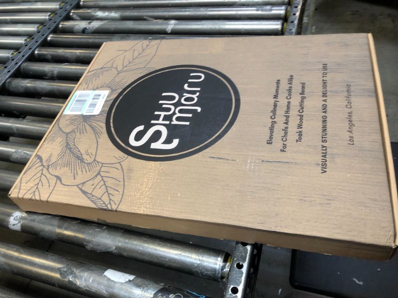 Photo 1 of Shumaru California, XXXL Edge-Grain Butcher Block Cutting Board - [1.5-Inch Thick] 24" x 18" Made of Premium Teak Wood, Treated with Natural Palm and Rapeseed Oil Edge Grain Teak 24 x 18 x 1.5 Inch - Semicircular