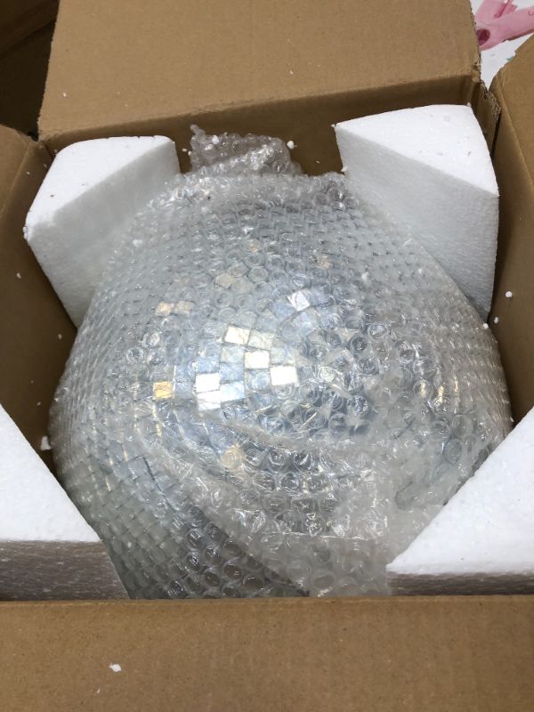 Photo 2 of Youdepot Disco Ball Disco Ball Mirror 12 Inch Mirror Ball Hanging Disco Lighting Ball for DJ Club Stage Bar Party Wedding Holiday Decoration Disco Ball Large