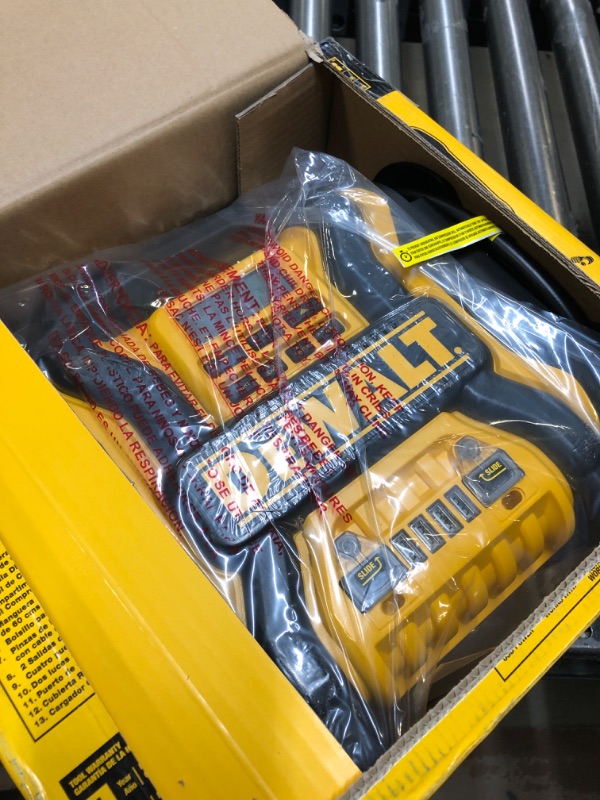 Photo 2 of DEWALT DXAEPS14 1600 Peak Battery Amp 12V Automotive Jump Starter/Power Station with 500 Watt AC Power Inverter, 120 PSI Digital Compressor, and USB Power , Yellow