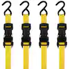 Photo 1 of 1 in. x 12 ft. / 1500 lbs. Break Strength Ratchet Straps (4 Pack)
