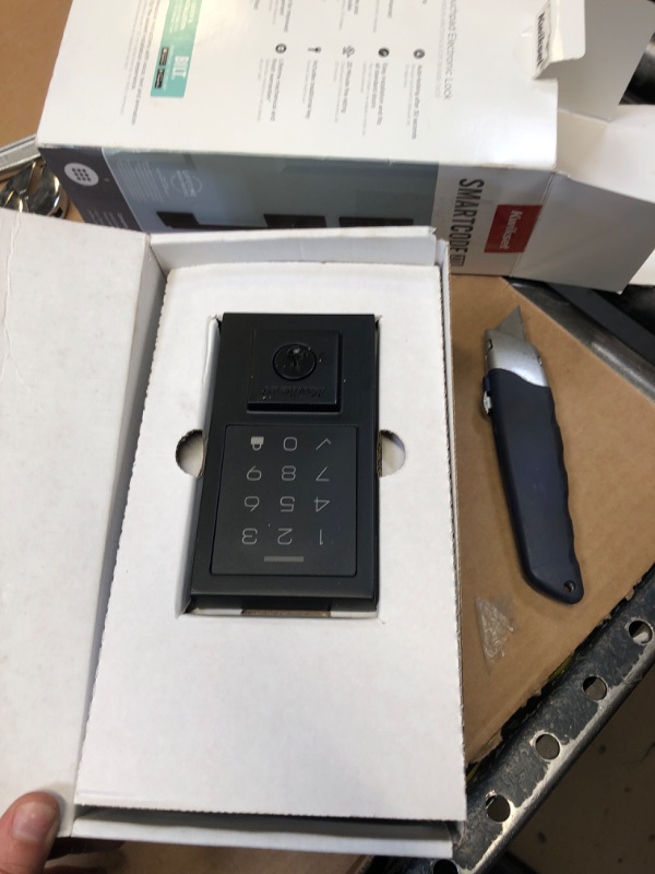 Photo 2 of 270 CNT 514 SMT RBP RCALFD Contemporary Smartcode Touchpad Deadbolt - Matte Black
