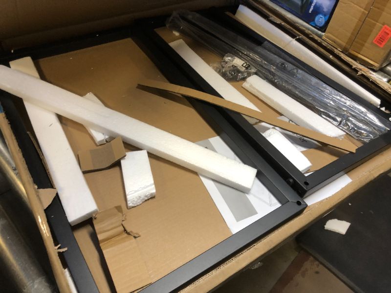 Photo 1 of SAYGOER Glass Coffee Table, Small Modern Coffee Table Square Simple Center Tables for Living Room 26.7 x 26.7 x 15.7 Inches, Gray Black