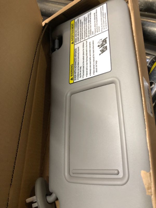 Photo 2 of Dasbecan Front Left Driver Side Sun Visor with Vanity Light Compatible with Toyota RAV4 2006-2013 Replaces# 74320-42501-B2 74320-42500-B0 (Gray) gray Left