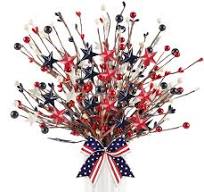 Photo 1 of  Independence Day Branches (6, Red & Blue & White)