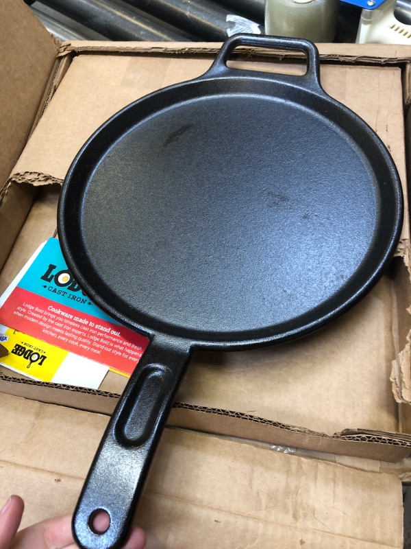 Photo 2 of Lodge BOLD 12 Inch Seasoned Cast Iron Griddle, Design-Forward Cookware,Black