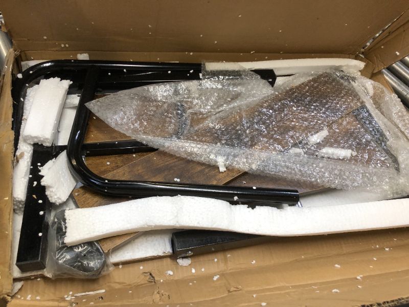 Photo 1 of Dekhaoxe Adjustable Height Mobile Computer Desk for Small Space Rolling Writing with Wheels Corner Home Office Study Portable Bedrooms Work Storage Size 31.5x15.7 Inch Oak, (A-1)