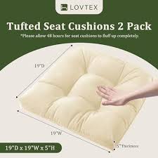 Photo 1 of pack of beige outdoor cushions