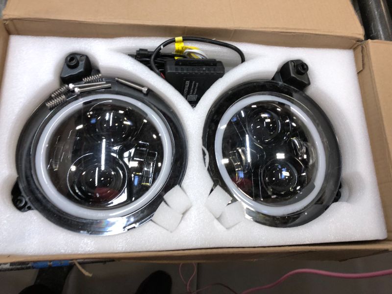 Photo 2 of SUPAREE RGB 9 Inch Round LED Headlights Halo with Multi Halo Amber Turn Signal for 2018 2019 2020 2021 2022 Jeep Wrangler JL 2019 2020 2021 2022 Gladiator JT Accessories with Beam Adjuster, 2 Packs