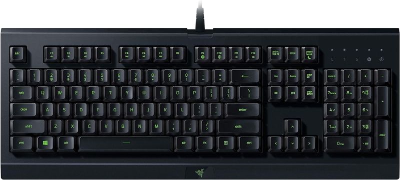 Photo 1 of Razer Cynosa Lite Gaming Keyboard: Customizable Single Zone Chroma RGB Lighting - Spill-Resistant Design - Programmable Macro Functionality - Quiet & Cushioned
