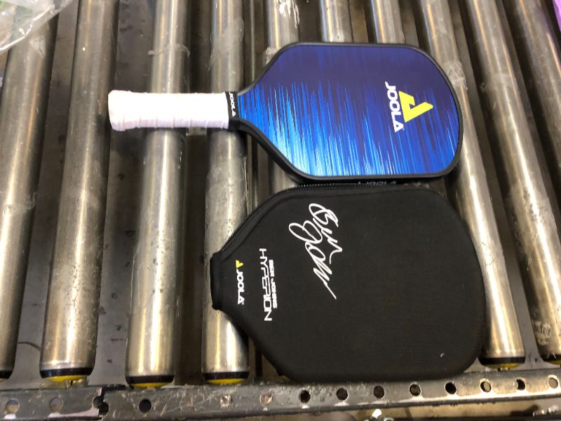 Photo 2 of JOOLA Ben Johns Hyperion CAS Pickleball Paddle - Carbon Abrasion Surface with High Grit & Spin, Sure-Grip Elongated Handle, Pickleball Paddle with Polypropylene Honeycomb Core, USAPA Approved CAS 16 and Cover