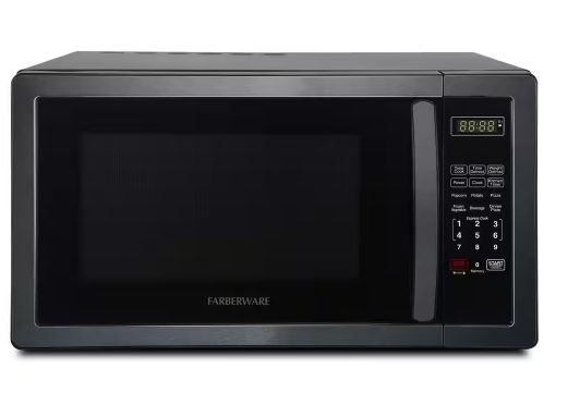 Photo 1 of Farberware
20.2 in. Width 1.1 cu.ft. Black Stainless Steel 1000-Watt Countertop Microwave Oven