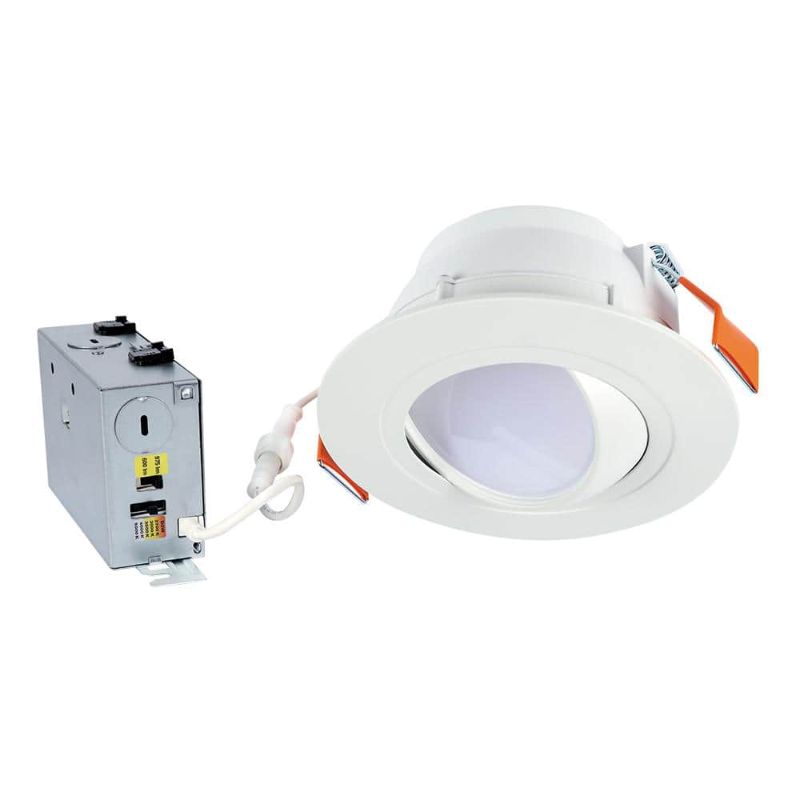 Photo 1 of HALO RA 6 in. Integrated LED Recessed Light Trim, 600 Lumens/1000 Lumens, 5 Selectable CCT, D2W, 120-Volt, DM
