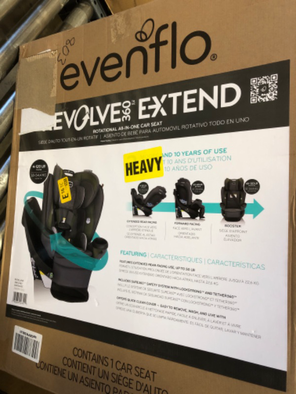 Photo 3 of Evenflo Revolve Extend Rockland Convertible Car Seat Revolve Extend Quick Clean Cover Rockland Green