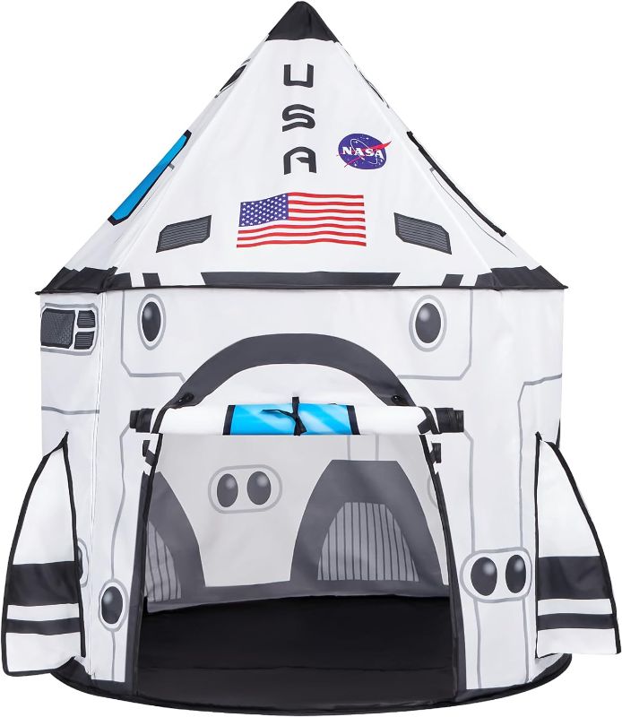 Photo 1 of JOYIN Rocket Ship Play Tent Pop up Play Tent Kids Indoor Outdoor Spaceship Playhouse Tent Set
