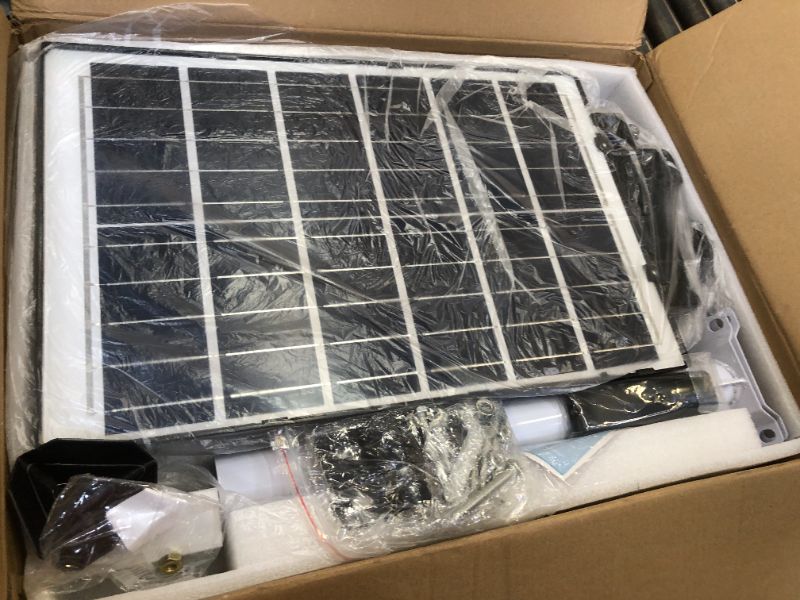 Photo 2 of Solar Street Lights Outdoor - 1000W Solar Parking Lot Lights, 7000K LED Solar Lights, Dusk to Dawn, Motion Sensor,IP66 Waterproof, Commercial Grade
