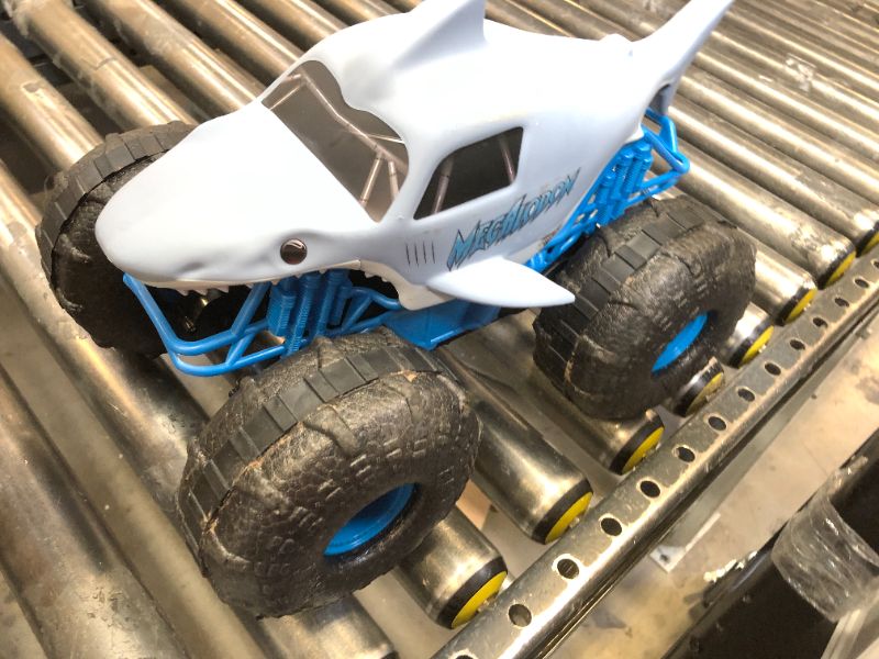 Photo 2 of Monster Jam, Official Megalodon Storm All-Terrain Remote Control Monster Truck for Boys and Girls, 1:15 Scale, Kids Toys for Ages 4-6+
