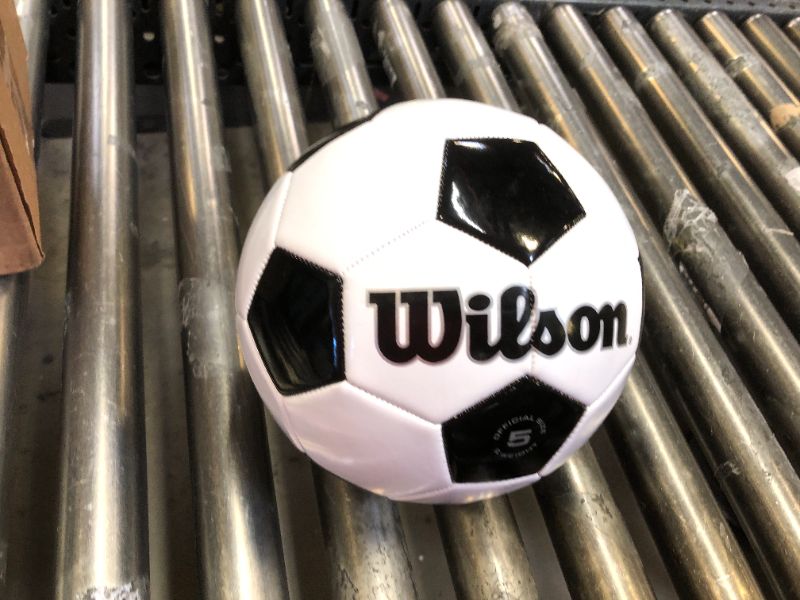 Photo 3 of WILSON Traditional Soccer Ball Size 5 Black/White