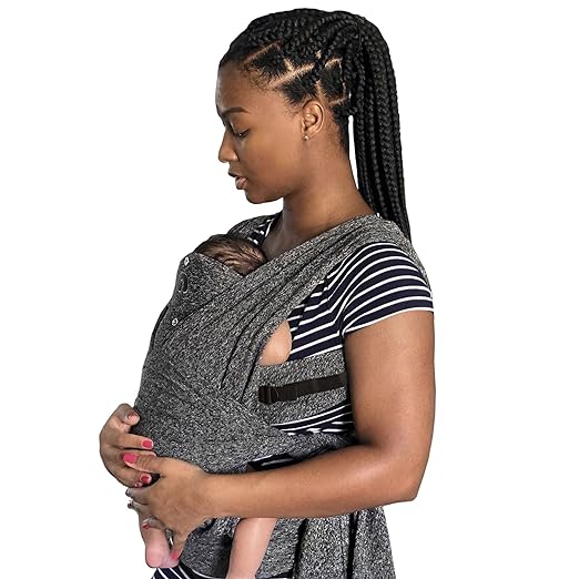 Photo 1 of Boppy Adjustable Baby Carrier - Heathered Gray, Hybrid Wrap, 3 Positions, 0m+ 8-35lbs, Yoga-Fabric, Polyester Blend
